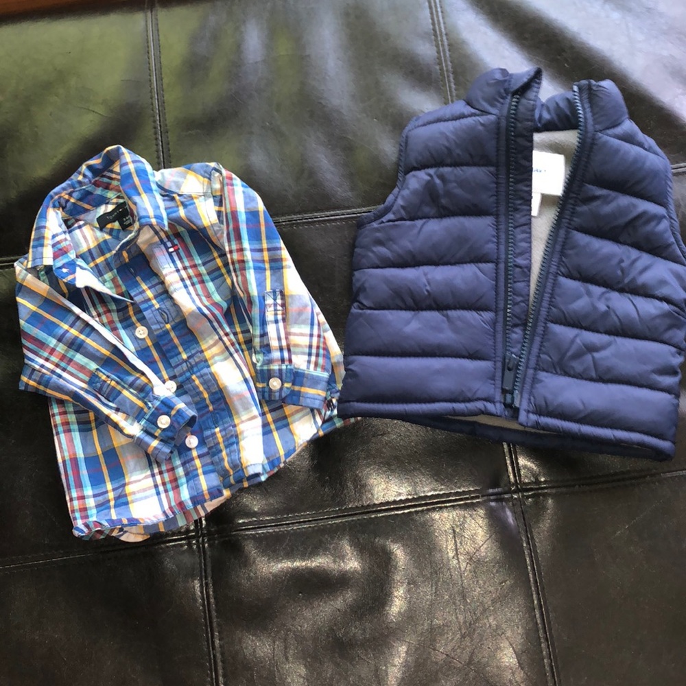 Baby button down and vest